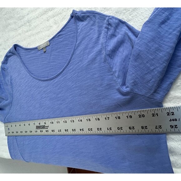 Habitat Womens Blue 3/4 Sleeve Tunic Top W/ Knot Detail Large 100% Cotton Casual - Picture 8 of 9